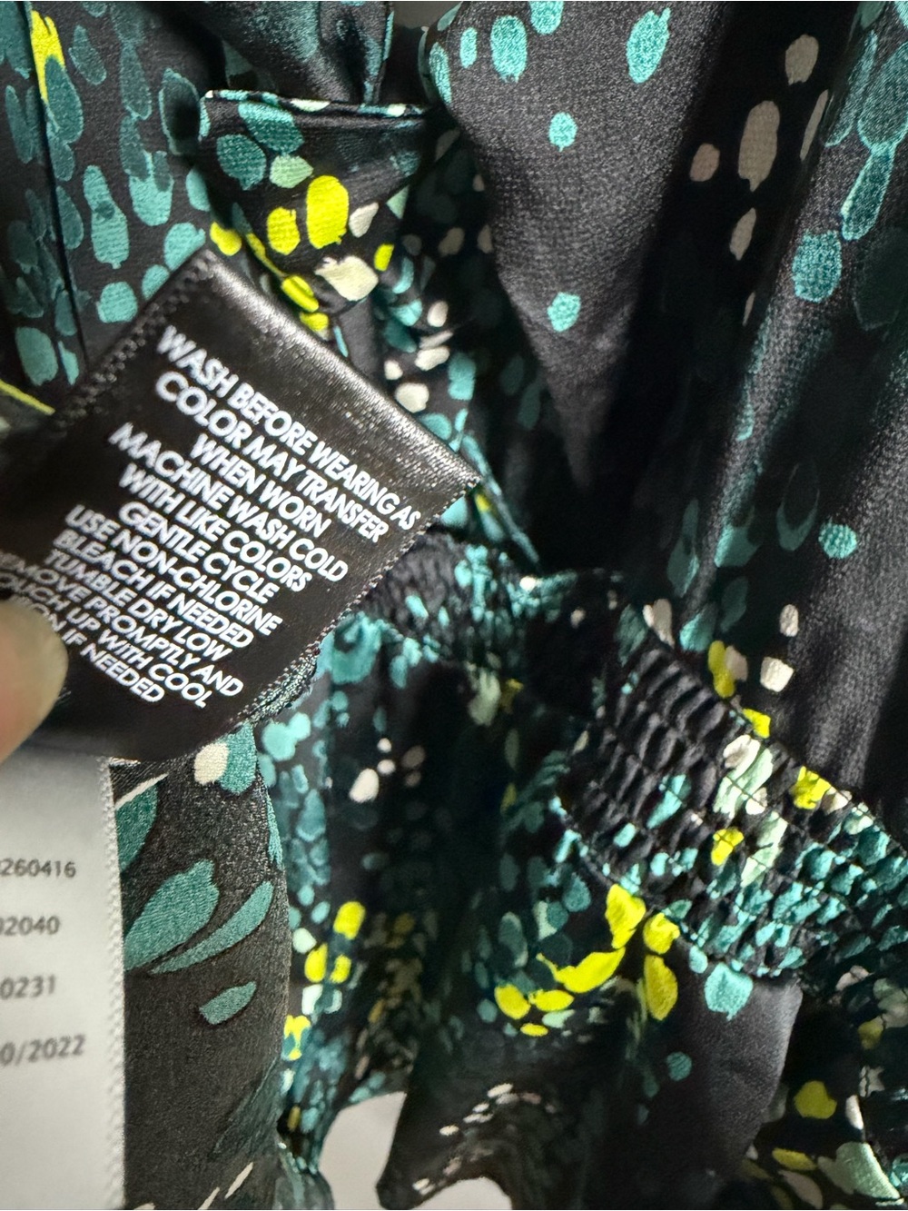 torrid 4 Green & Black Printed Wrap Satiny Blouse 4X - Picture 5 of 10